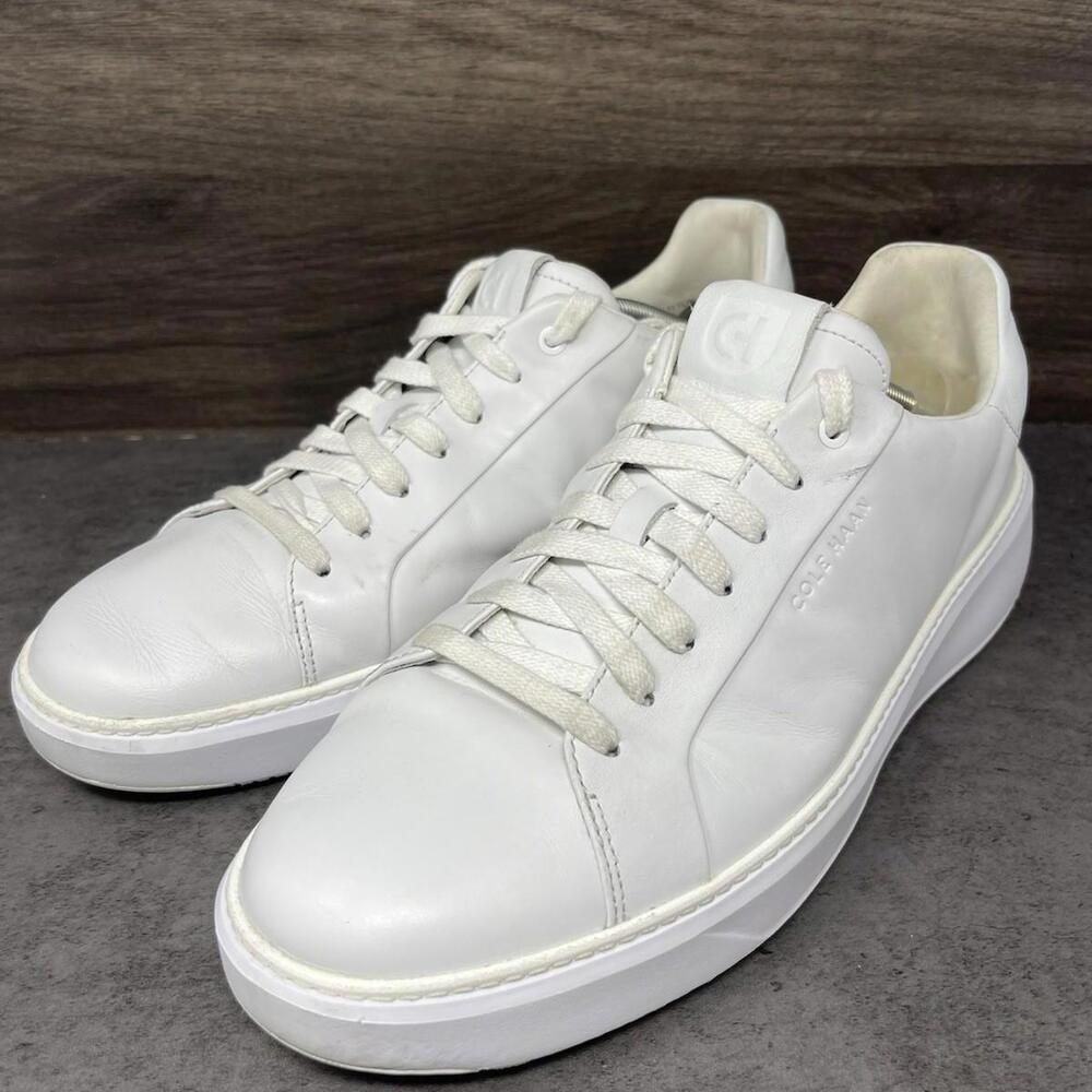 Cole Haan White Leather Men's Sneakers - Picture 2 of 11